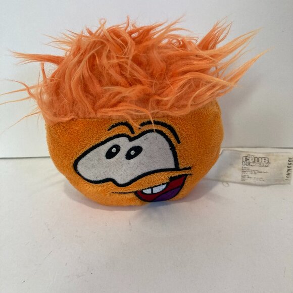 Disney Club Penguin Orange Puffle 4" Plush Stuffed Toy Jakks Fluffy Open Mouth - Picture 1 of 7